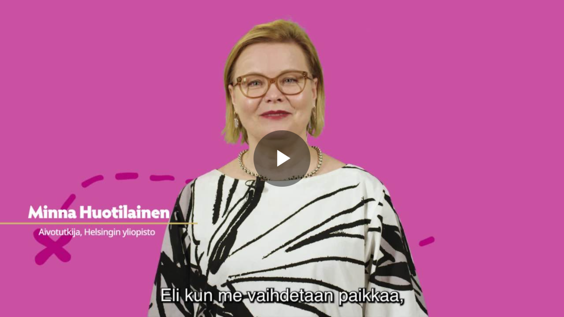 Minna Huotilaisen aivoterveysvinkki: "Pitääkö vaihtaa paikkaa?"